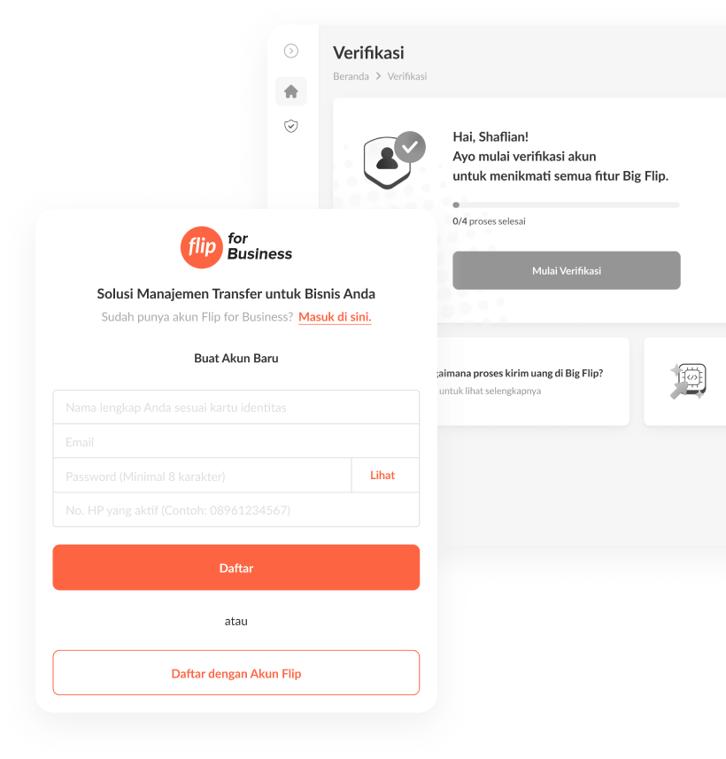 mobile-hero - register form and transaction form